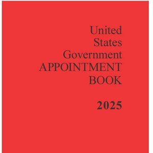 2025 Fed Weekly Appointment Book, 11" x 9", Jan - Dec, Qty=1